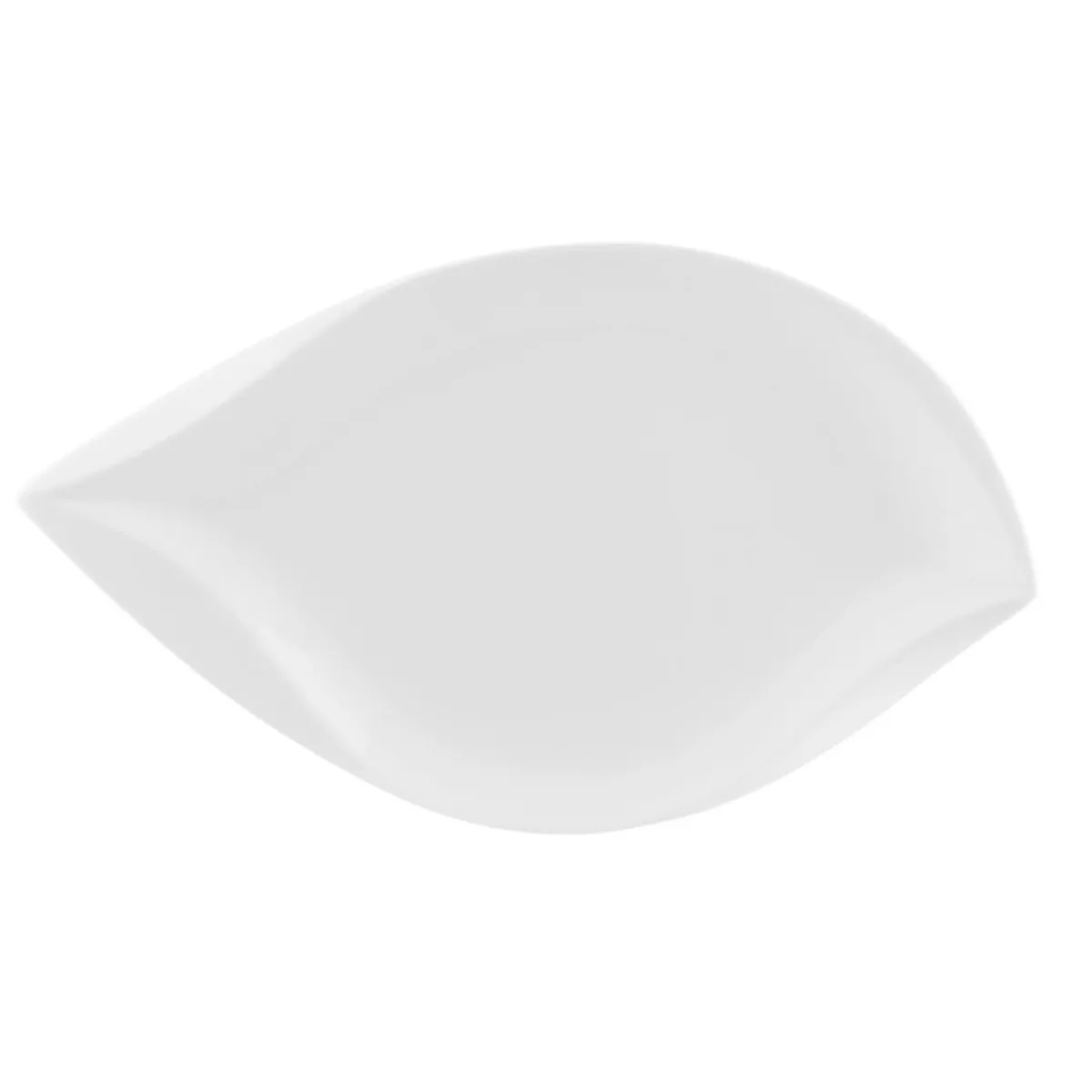 Assiette plate ovale blanc porcelaine 31x18 cm Folia - PRO.MUNDI New