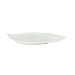 Assiette plate ovale blanc porcelaine 31x18 cm Folia - PRO.MUNDI New