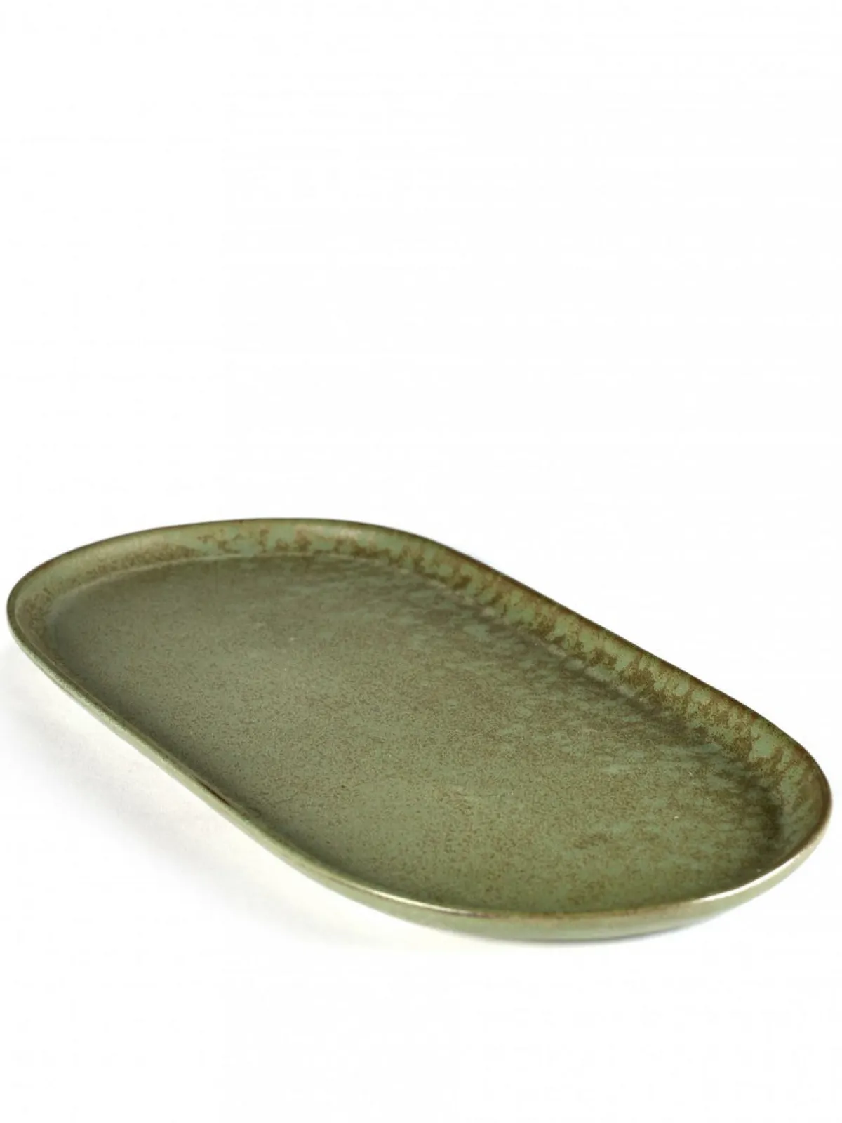 SERAX Assiette plate ovale camogreen grès émaillé 35,5x17 cm Surface