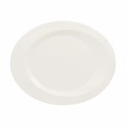 RAK Assiette plate ovale ivoire porcelaine vitrifiée 34,2x27,3 cm Giro