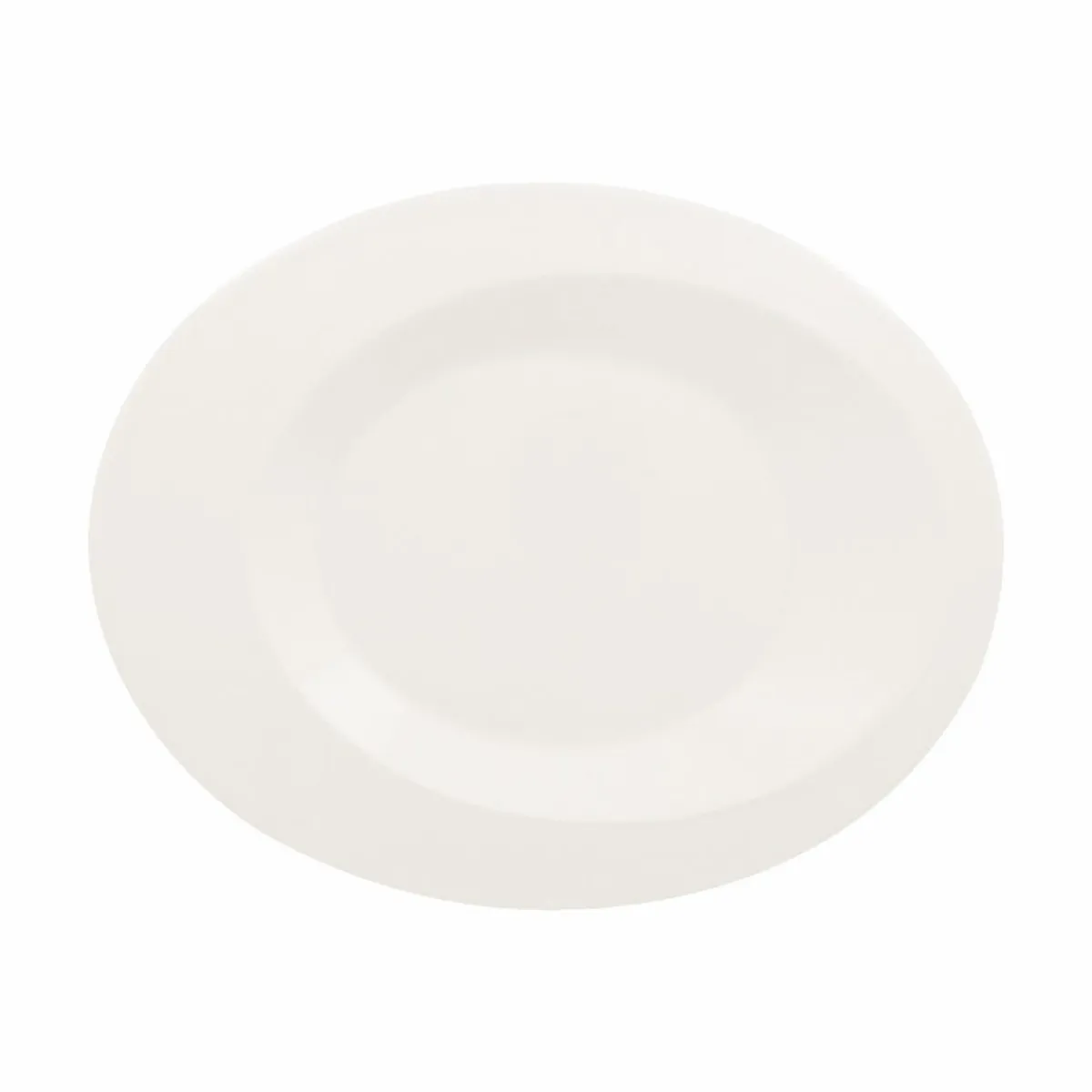 Assiette plate ovale ivoire porcelaine vitrifiée 25,1x20 cm Giro - RAK Discount
