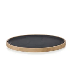 REVOL Assiette plate ovale noir porcelaine culinaire 35x22,9 cm Basalt