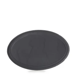 REVOL Assiette plate ovale noir porcelaine culinaire 35x22,9 cm Basalt