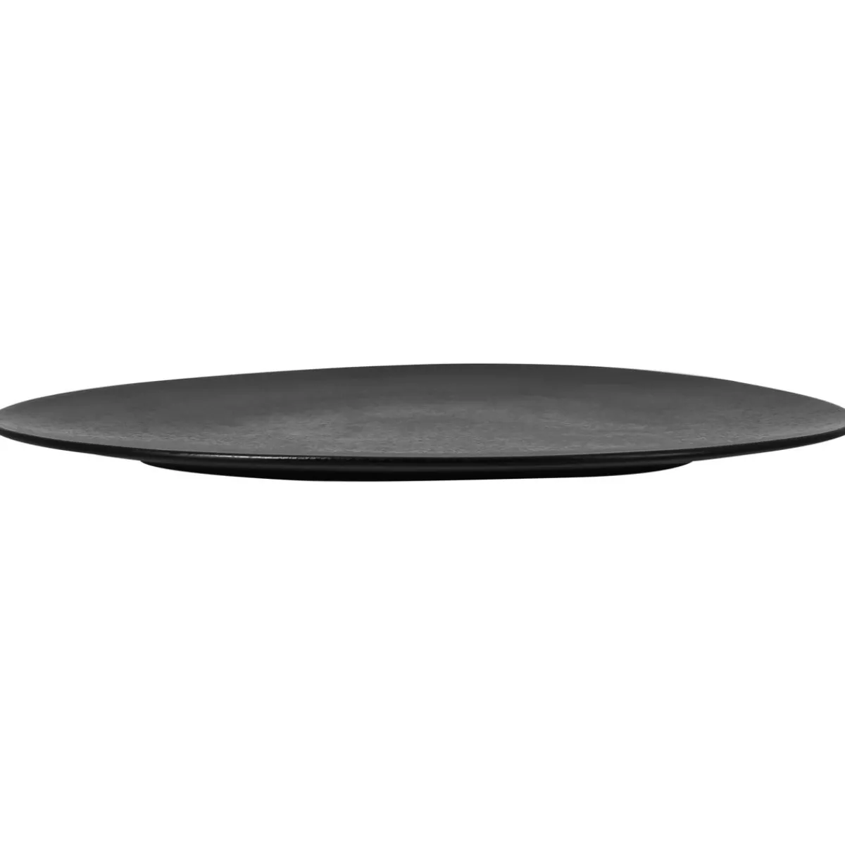 Assiette plate ovale noir porcelaine vitrifiée 32,8x25,1 cm Shaped - RAK Sale