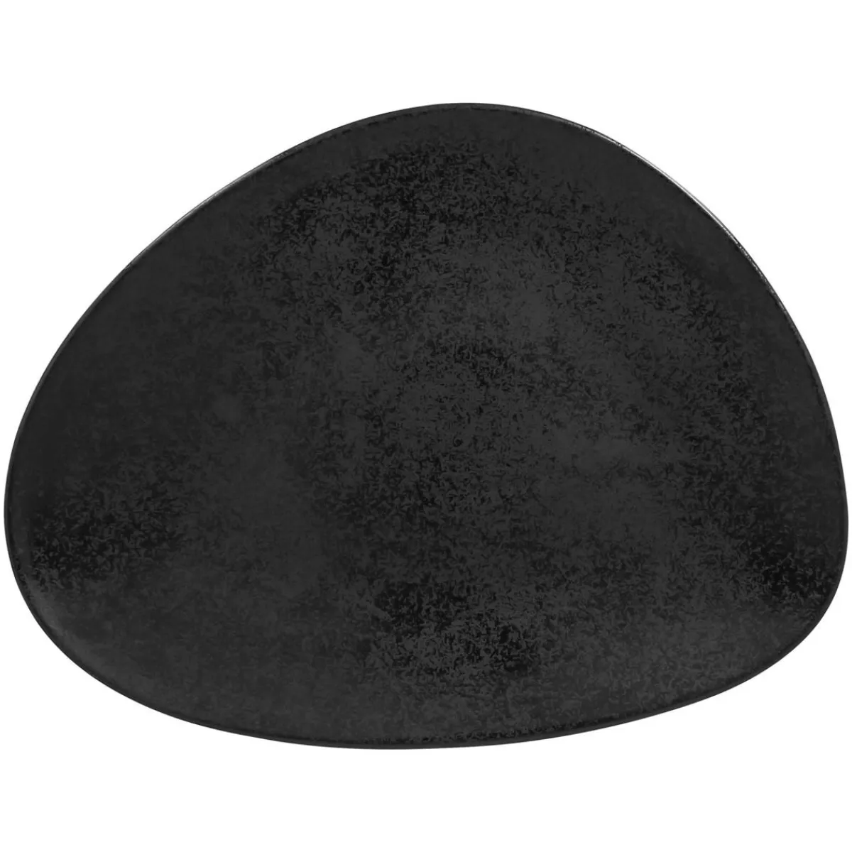 Assiette plate ovale noir porcelaine vitrifiée 32,8x25,1 cm Shaped - RAK Sale