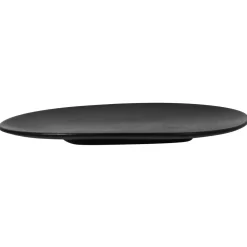 RAK Assiette plate ovale noir porcelaine vitrifiée 21,2x15,6 cm Shaped Clearance