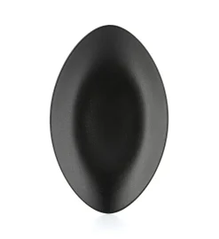 REVOL Assiette plate ovale noir porcelaine culinaire 35x22 cm Equinoxe