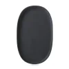 Assiette plate ovale noir porcelaine culinaire 35,5x21,8 cm  Caractère - REVOL Outlet