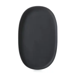 Assiette plate ovale noir porcelaine culinaire 35,5x21,8 cm Caractère - REVOL Outlet