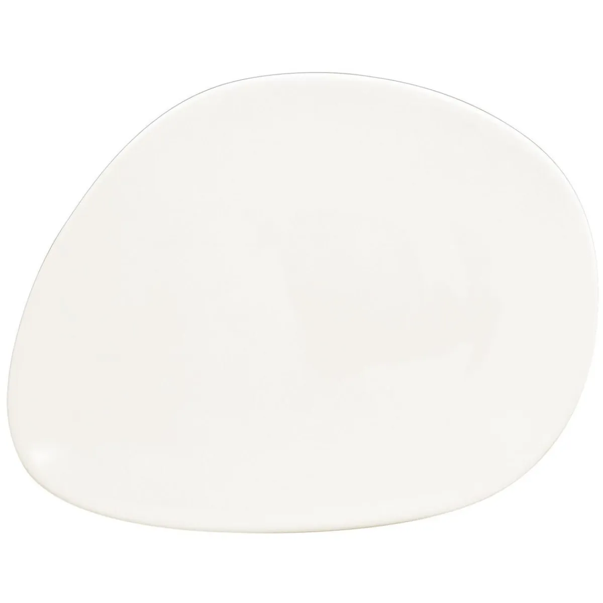 Assiette plate ovale porcelaine vitrifiée 21,2x15,6 cm Shaped - RAK New