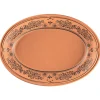 Assiette plate ovale Tero Décor Alexandria porcelaine 22x14,1 cm Earth - RAK Clearance