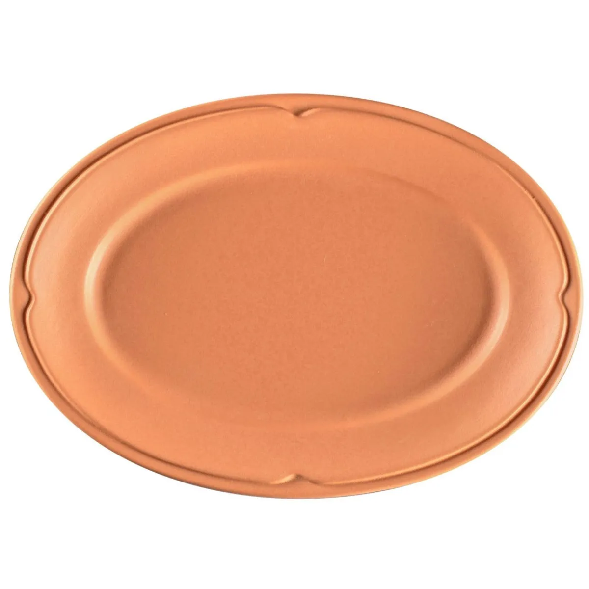 Assiette plate ovale Tero Décor Prima porcelaine 26x18,6 cm Earth - RAK Clearance