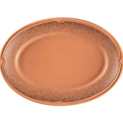 RAK Assiette plate ovale Tero Décor Denia porcelaine 38,2x26,9 cm Earth Discount