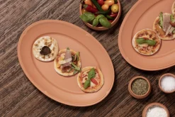 Assiette plate ovale Tero Décor Prima porcelaine 38,2x26,9 cm Earth - RAK New