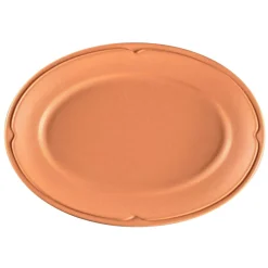 Assiette plate ovale Tero Décor Prima porcelaine 38,2x26,9 cm Earth - RAK New