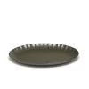 Assiette plate ovale vert grès émaillé 25x17,5 cm Inku - SERAX