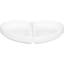 RAK Assiette plate partie droite blanc porcelaine 10x18 cm  Cliché
