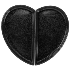 RAK Assiette plate partie droite noir porcelaine 10x18 cm  Cliché New