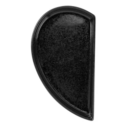Assiette plate partie gauche noir porcelaine 10x18 cm Cliché - RAK Clearance