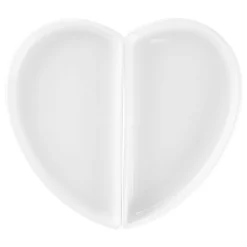 Assiette plate partie gauche blanc porcelaine 10x18 cm  Cliché - RAK Best
