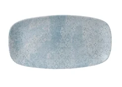CHURCHILL Assiette plate rectangulaire Aquamarine porcelaine vitrifiée 35,5x18,9 cm Vintage Prints Aquamarine Clearance