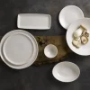 Assiette plate rectangulaire blanc porcelaine 36x17,1 cm Evo Pearl - DUDSON Online