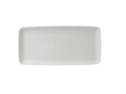 Assiette plate rectangulaire blanc porcelaine 36x17,1 cm Evo Pearl - DUDSON Online