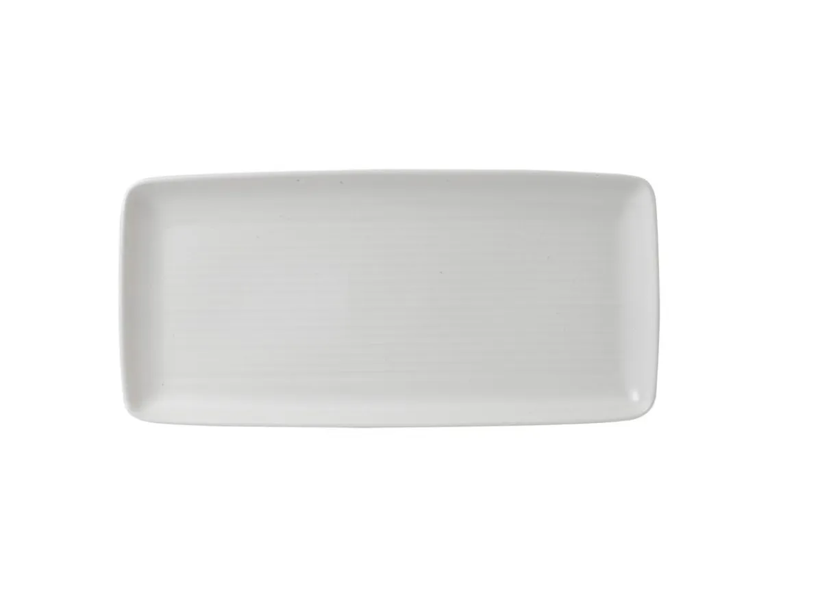 Assiette plate rectangulaire blanc porcelaine 36x17,1 cm Evo Pearl - DUDSON Online
