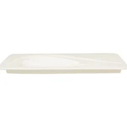 Assiette plate rectangulaire blanc porcelaine vitrifiée 32,1x24 cm Create - RAK Online