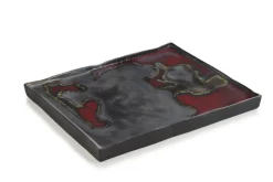 REVOL Assiette plate rectangulaire gris porcelaine culinaire 21x17,5 cm Solstice Best