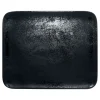 Assiette plate rectangulaire noir porcelaine vitrifiée 33,3x27,2 cm Karbon - RAK Online