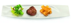 Assiette plate rectangulaire ivoire porcelaine vitrifiée 38x10,2 cm Mazza - RAK Best