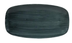 CHURCHILL Assiette plate rectangulaire Rustic Teal porcelaine vitrifiée 35,5x18,9 cm Stonecast Patina Best