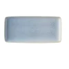 Assiette plate rectangulaire rond bleu grès émaillé 17,1x36 cm Evo Azure - DUDSON Outlet