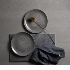 Assiette plate rectangulaire gris porcelaine vitrifiée 35,5x18,9 cm Evo Origins - DUDSON Best