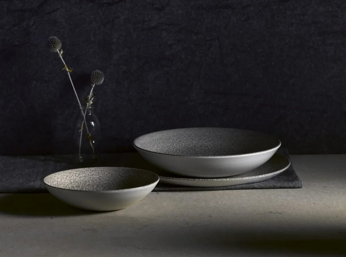Assiette plate rectangulaire gris porcelaine vitrifiée 35,5x18,9 cm Evo Origins - DUDSON Best