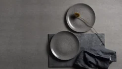 Assiette plate rectangulaire gris porcelaine vitrifiée 35,5x18,9 cm Evo Origins - DUDSON Best