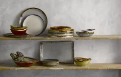 Assiette plate rectangulaire gris porcelaine vitrifiée 28,5x18,7 cm Harvest - DUDSON Discount