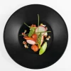 Assiette plate rectangulaire noir grès émaillé 30x20 cm Bazik Noir - Aucune Online