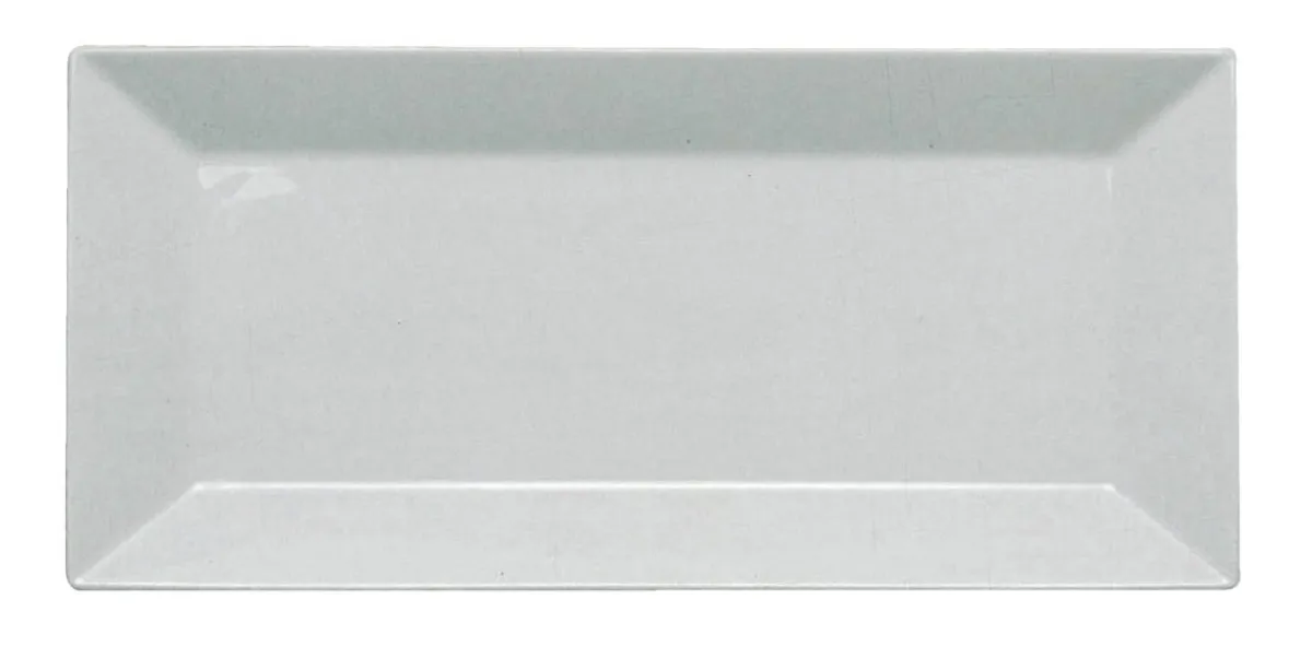 Assiette plate rectangulaire blanc porcelaine 22x11 cm Classic Square - PRO.MUNDI Best