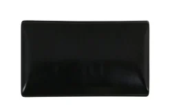 Assiette plate rectangulaire noir grès émaillé 20x13 cm Bazik Noir - Aucune Online