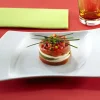 Aucune Assiette plate rectangulaire blanc porcelaine 25x22 cm Wing