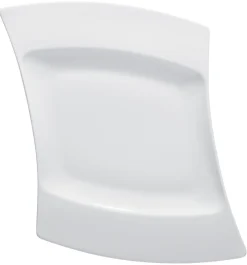 Aucune Assiette plate rectangulaire blanc porcelaine 25x22 cm Wing