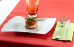 Aucune Assiette plate rectangulaire blanc porcelaine 25x22 cm Wing