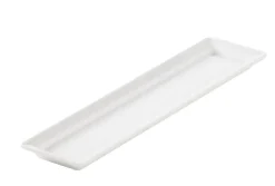 Assiette plate rectangulaire blanc porcelaine culinaire 26,3x13 cm Time Square - REVOL Online