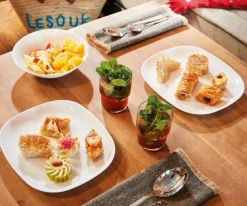 ARCOROC Assiette plate rectangulaire blanc verre opal 21,5x19 cm Evolutions   Outlet