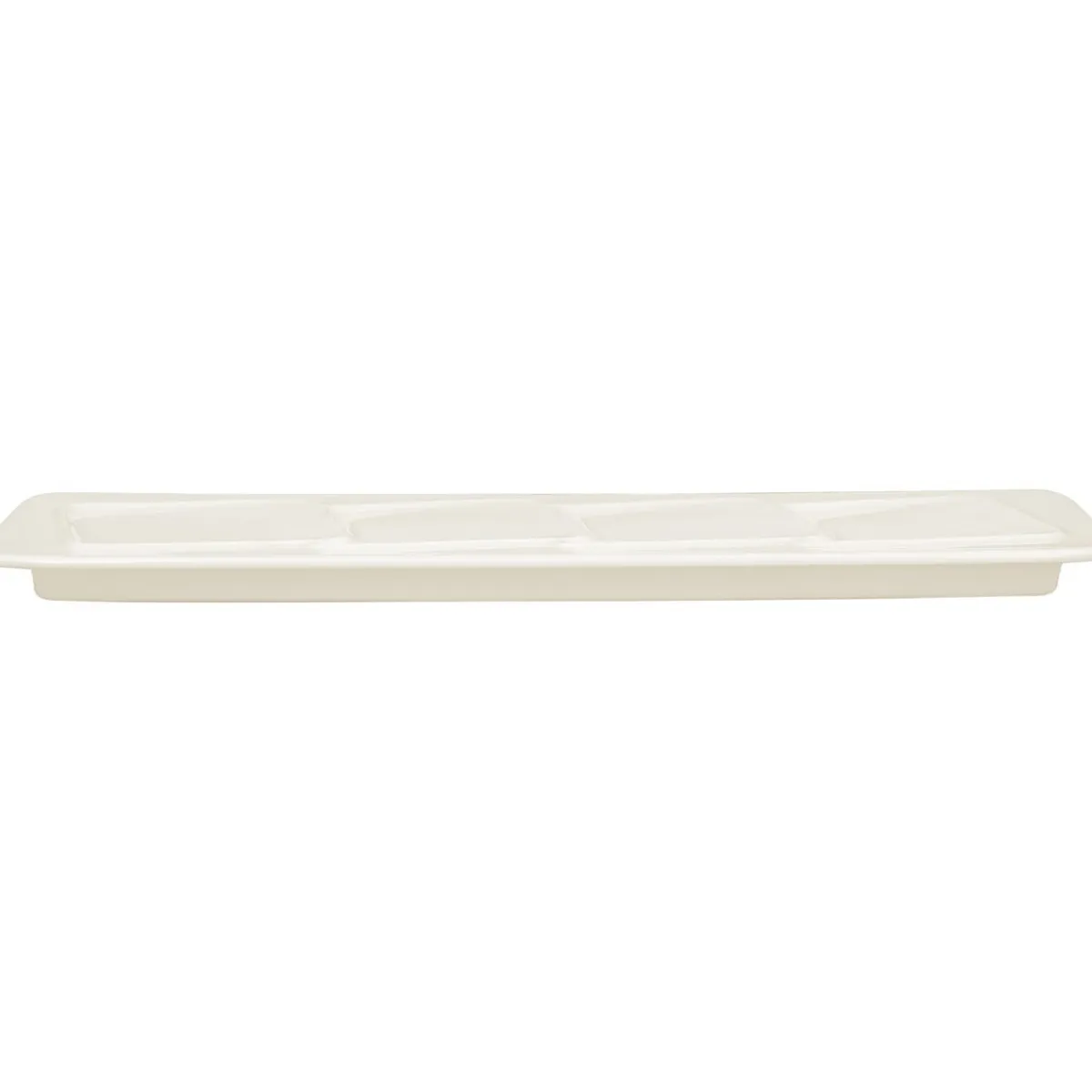 Assiette plate rectangulaire blanc porcelaine vitrifiée 37,5x14,5 cm Create - RAK Outlet