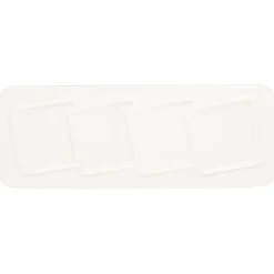 Assiette plate rectangulaire blanc porcelaine vitrifiée 37,5x14,5 cm Create - RAK Outlet