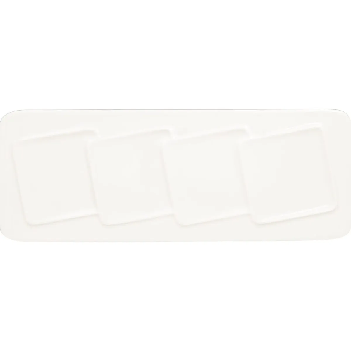 Assiette plate rectangulaire blanc porcelaine vitrifiée 37,5x14,5 cm Create - RAK Outlet