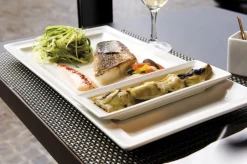 RAK Assiette plate rectangulaire ivoire porcelaine vitrifiée 20,7x7,1 cm Classic Gourmet Outlet